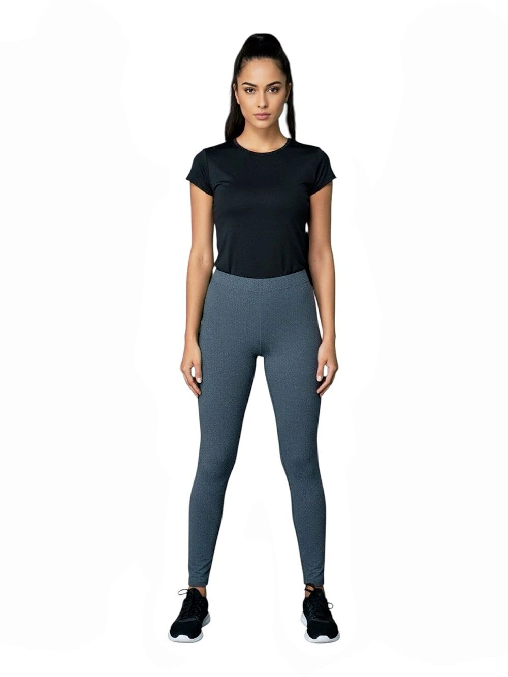 HUE Gray Leggings Size Large Like New